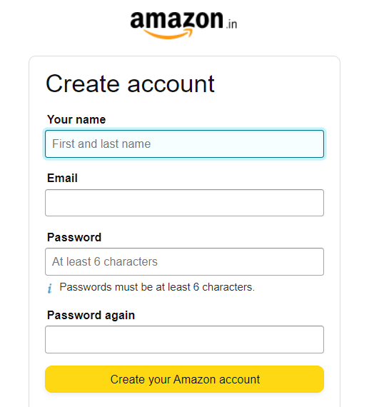 Create account